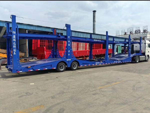 Central Asian Five Countries European-Style Car Carrier Cage Trailers